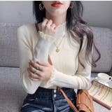 ハイネックチュール付き無地ニットトップス | Ulysses | 詳細画像2 