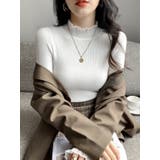 ハイネックチュール付き無地ニットトップス | Ulysses | 詳細画像4 