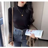 ハイネックチュール付き無地ニットトップス | Ulysses | 詳細画像8 