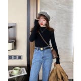 デザインハーフネック無地ニットトップス | Ulysses | 詳細画像2 