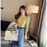 デザインクルーネック無地トップス | Ulysses | 詳細画像2 