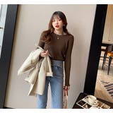 デザインクルーネック無地トップス | Ulysses | 詳細画像6 