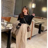 デザインクルーネック無地トップス | Ulysses | 詳細画像7 