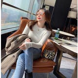 デザインクルーネック無地トップス | Ulysses | 詳細画像9 