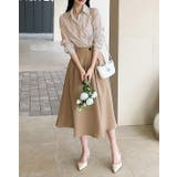 Vネック配色シャツワンピース | Ulysses | 詳細画像4 