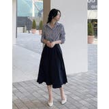 Vネック配色シャツワンピース | Ulysses | 詳細画像7 