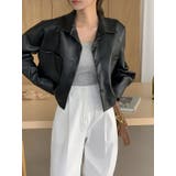 襟付きシングルブレストポケット付きPUジャケット | Ulysses | 詳細画像4