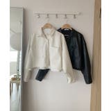 オフホワイト | 襟付きシングルブレストポケット付きPUジャケット | Ulysses