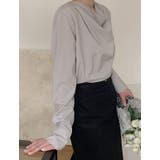 イレギュラーネックボタン付き無地トップス | Ulysses | 詳細画像5 