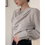 イレギュラーネックボタン付き無地トップス | Ulysses | 詳細画像7 