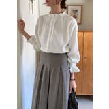 ハーフネックシングルブレストフレア袖無地トップス | Ulysses | 詳細画像3