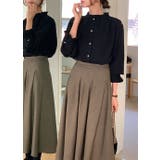 ハーフネックシングルブレストフレア袖無地トップス | Ulysses | 詳細画像6