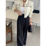 ハイウエストポケット付き無地ワイドスラックス | Ulysses | 詳細画像7