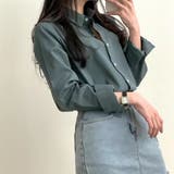 ダークグリーン | 襟付きシングルブレスト無地シャツ | Ulysses