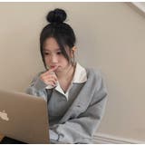 襟付き配色長袖トレーナー | Ulysses | 詳細画像3