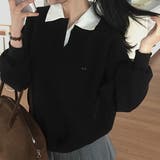 襟付き配色長袖トレーナー | Ulysses | 詳細画像7