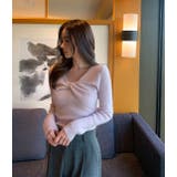 デザインVネック無地ニットトップス | Ulysses | 詳細画像4 