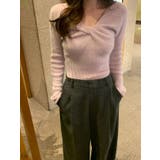 デザインVネック無地ニットトップス | Ulysses | 詳細画像5 