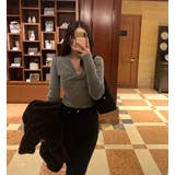 デザインVネック無地ニットトップス | Ulysses | 詳細画像8 