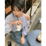 ハーフネックリボンボーダー配色シャツ | Ulysses | 詳細画像3
