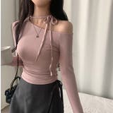 ボートネックオフショルリボン無地トップス | Ulysses | 詳細画像4 