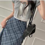 ハイウエストリボンタイチェック柄チュールスカート | Ulysses | 詳細画像4 