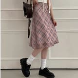 ピンク | ハイウエストリボンタイチェック柄チュールスカート | Ulysses