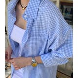ブルー | オーバーサイズ襟付きチェック柄シャツ | Ulysses