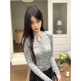 ハーフネックシングルブレスト花柄トップス | Ulysses | 詳細画像7 