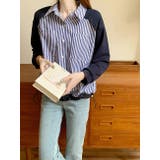 襟付きシングルブレストポケット付き配色ストライプシャツ | Ulysses | 詳細画像8 