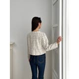 クルーネックシングルブレストチェック柄ジャケット | Ulysses | 詳細画像9 