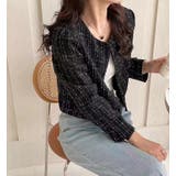 クルーネックシングルブレストチェック柄ジャケット | Ulysses | 詳細画像10 