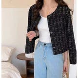 クルーネックシングルブレストチェック柄ジャケット | Ulysses | 詳細画像11 