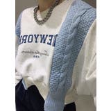 クルーネックニットドッキングスウェットトレーナー | Ulysses | 詳細画像3