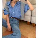 Vネック襟付きポケット付きシングルブレスト無地シャツ | Ulysses | 詳細画像4