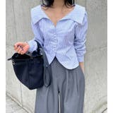 ファッション襟付きシングルブレストストライプシャツ | Ulysses | 詳細画像3