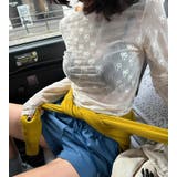 クルーネックリボンタイプリント無地チュールトップス | Ulysses | 詳細画像2 