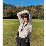 クルーネックリボンタイプリント無地チュールトップス | Ulysses | 詳細画像7 