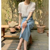 クルーネック半袖無地チュールトップス | Ulysses | 詳細画像2