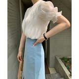 クルーネック半袖無地チュールトップス | Ulysses | 詳細画像3