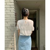 クルーネック半袖無地チュールトップス | Ulysses | 詳細画像4