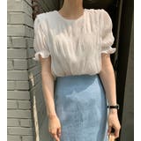 クルーネック半袖無地チュールトップス | Ulysses | 詳細画像5