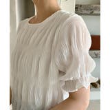 クルーネック半袖無地チュールトップス | Ulysses | 詳細画像7