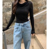 ドレープカラーチュール無地トップス | Ulysses | 詳細画像1 