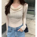 ベージュ | ドレープカラーチュール無地トップス | Ulysses