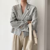 襟付きシングルブレスト薄手無地スーツジャケット | Ulysses | 詳細画像1 