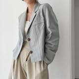 襟付きシングルブレスト薄手無地スーツジャケット | Ulysses | 詳細画像3 