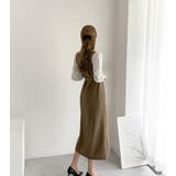 クルーネック長袖リボン付き配色ワンピース | Ulysses | 詳細画像7 