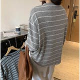 クルーネック長袖ボーダートップス | Ulysses | 詳細画像3 