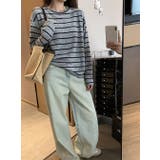 クルーネック長袖ボーダートップス | Ulysses | 詳細画像9 